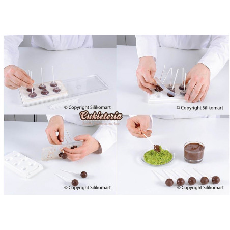 Forma silikonowa do lizaków Cupcake MUL3D Ø 28 – FORMA SFERA  25.305.99.0065 Silikomart