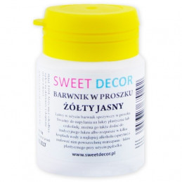 8g Barwnik ŻÓŁTY JASNY spożywczy w PROSZKU Sweetdecor