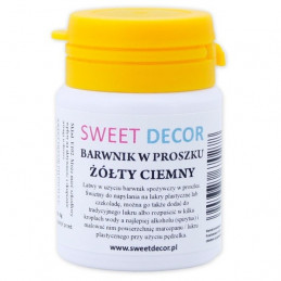 8g Barwnik ŻÓŁTY CIEMNY spożywczy w PROSZKU Sweetdecor