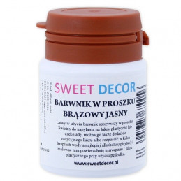 8g Barwnik BRĄZOWY JASNY spożywczy w PROSZKU Sweetdecor