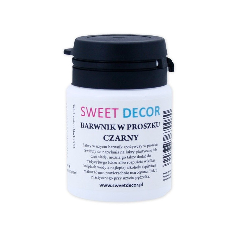 8g Barwnik CZARNY spożywczy w PROSZKU Sweetdecor 8g Barwnik CZARNY spożywczy w PROSZKU Sweetdecor