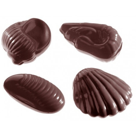 CW2332 Owoce morza - Chocolate World - forma z poliwęglanu do pralin w czterech wzorach - poj. 6 g