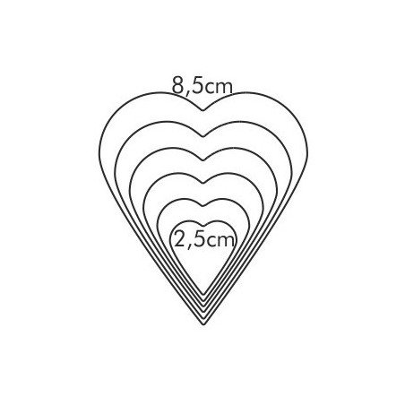 6 szt. Wykrawacz SERCE 631362 Delicia Tescoma