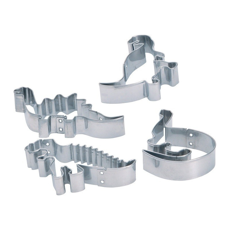 4 szt. Zestaw foremek do wykrawania DINOZAURY KCLMDINO Kitchen Kraft 4 szt. Zestaw foremek do wykrawania DINOZAURY KCLMDINO Kitchen Kraft