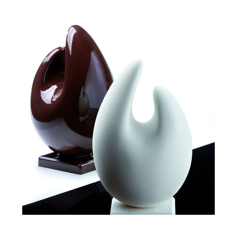 KT140 Organic Pavoni Italia - forma do tworzenia przestrzennych figurek czekoladowych - nowoczesne jajko