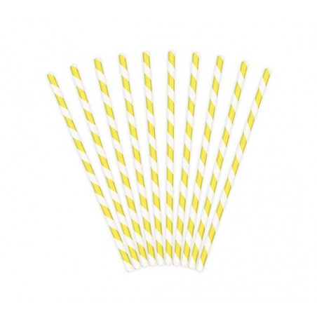 500 szt. Słomka PAPIEROWA w paski BIAŁO/ZIELONE Uni-Pack