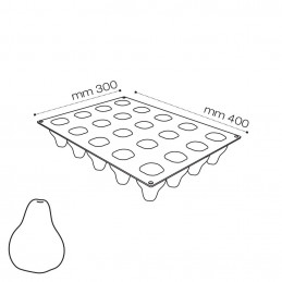 PX4329 Forma silikonowa Gruszka / 3D Pear Pavoni