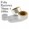 Folia Rantowa 70mmx100m PRZEZROCZYSTA bez nadruku grubość 83µ