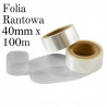 Folia Rantowa 40mmx100m PRZEZROCZYSTA bez nadruku