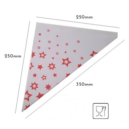 200 szt. ROŻEK/OPAKOWANIE na Popcorn DUŻY 250x250x350 mm