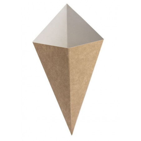 100 szt. ROŻEK do BUBBLE WAFFLE  klasyczny (BRĄZOWY) 175x300 mm Uni-Pack