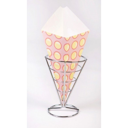 25 szt. ROŻEK do BUBBLE WAFFLE w Kropki ROŻOWY 190x255 mm Sav