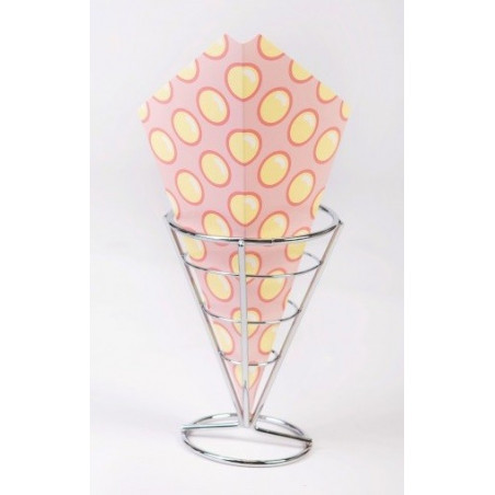 25 szt. ROŻEK do BUBBLE WAFFLE w Kropki ROŻOWY 190x255 mm Sav