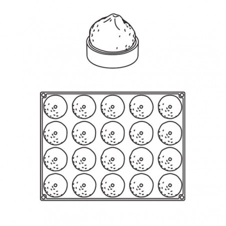 300x400 mm PX4359 CITRON Mata silikonowa by Cedric Grolet 20x65ml Pavoni
