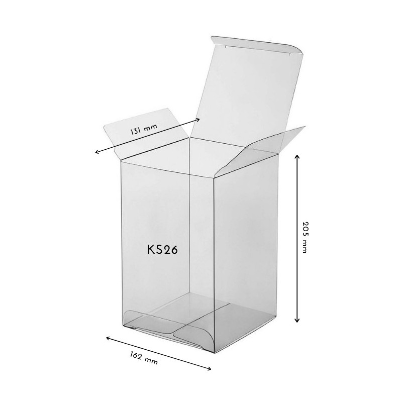 1 szt. KS26 Pudełko TRANSPARENTNE 162/131/206 mm Pavoni