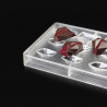 PC50 Heart Design Pavoni Italia - forma z poliwęglanu do nowoczesnych pralin - diamentowe serca