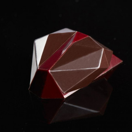 PC50 Heart Design Pavoni Italia - forma z poliwęglanu do nowoczesnych pralin - diamentowe serca