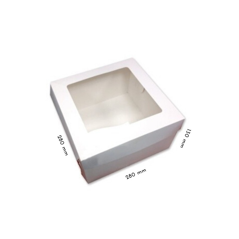 1 szt. Kartonik na tort 280/280/130 mm z okienkiem 1 szt. Kartonik na tort 280/280/130 mm z okienkiem