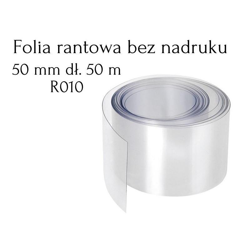 R010 Folia Rantowa 50mm dł. 50m PRZEZROCZYSTA bez nadruku