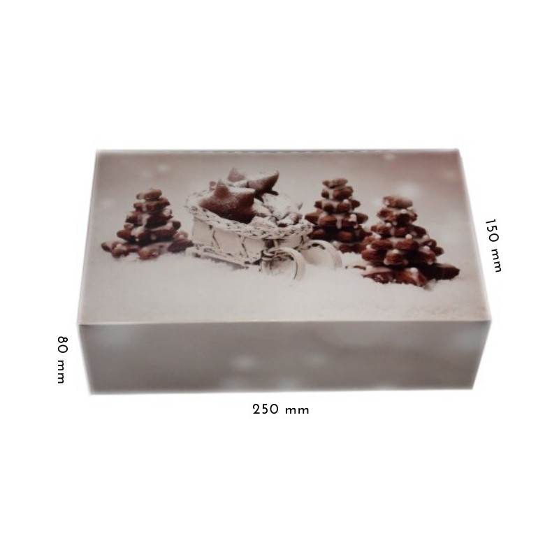 1 szt Pudełko Świąteczne ZIMOWE PIERNIKI 250/150/80 mm LIV 1 szt Pudełko Świąteczne ZIMOWE PIERNIKI 250/150/80 mm LIV