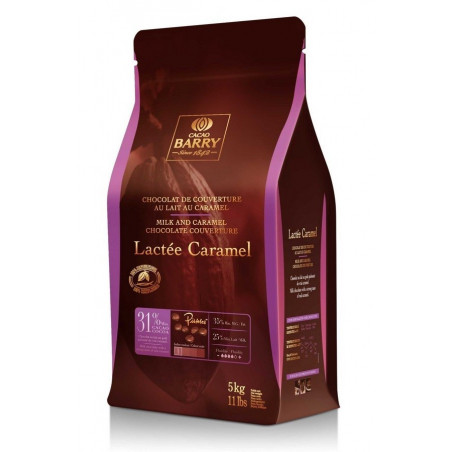 5kg Czekolada MLECZNA Z KARMELEM Lactee Caramel 31% CHF-N31CARA-E4-U72 Cacao Barry