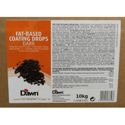 10kg FAT-BASED COATING DROPS DARK drobne dropsy z CIEMNEJ czekolady (polewa niewymagająca temperowania) Dawn