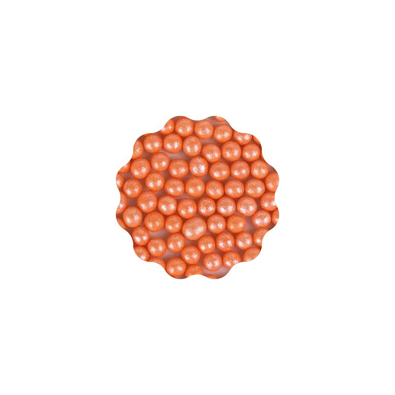 50g Groszki perłowe POMARAŃCZOWE 6 mm Sweet Decor