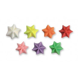 100g GWIAZDKI CUKROWE CZERWONE 12 mm 0901 Dekorpol