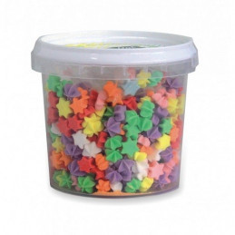 100g GWIAZDKI CUKROWE KOLOROWE 12 mm 0901 Dekorpol