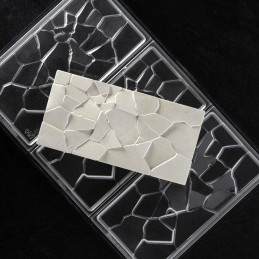 PC5002 Crush Pavoni Italia - forma z poliwęglanu do tabliczek czekolady - dł. 155 x szer. 77 x wys. 10 mm / poj. 100 g