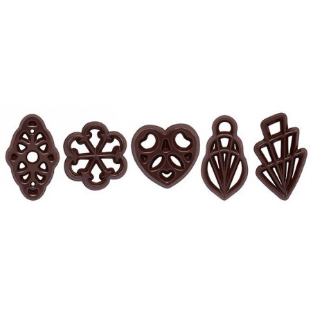 550 szt. Ażurki MILA z ciemnej czekolady 33120 Barbara Decor
