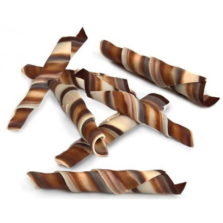 1,0 kg ROLSY TWISTER MARBLE 55 mm dekoracja czekoladowa 334594 Barbara Decor
