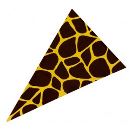 490 szt. TRÓJKĄTY JURA GIRAFFE dekoracja z czekolady deserowej dł. 55 mm CHD-PS-19811E0-999 Mona Lisa