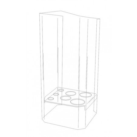 EKSPOZYTOR NA WAFLE DO LODÓW 7 OTWORÓW Z PLEKSI 22-CO-PODST-99975