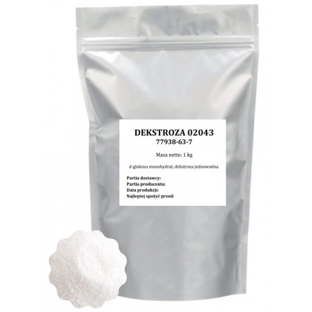 1 kg DEKSTROZA KRYSTALICZNA MONOHYDRAT 02043 77938-63-7 Cargill