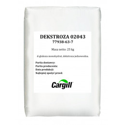 25 kg DEKSTROZA KRYSTALICZNA MONOHYDRAT 02043 77938-63-7 Cargill