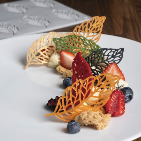 GG028S PLUME Forma silikonowa 300/200 mm do dekoracji AŻUROWY PIÓROPUSZ Pavoni