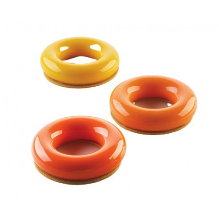 Promise 65 Silikomart - zestaw forma silikonowa z wykrojnikiem - okrąg - śr. 85 x wys. 20 mm / poj. 65 ml x 6 porcji