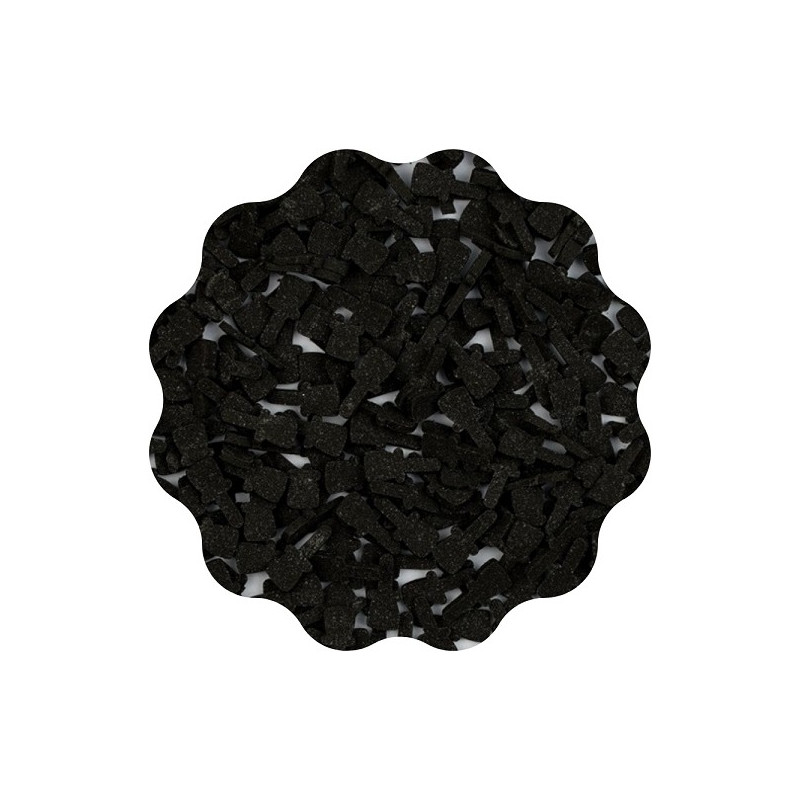 30g MIOTŁA CZAROWNICY czarna konfetti cukrowe 8 mm Sweet Decor