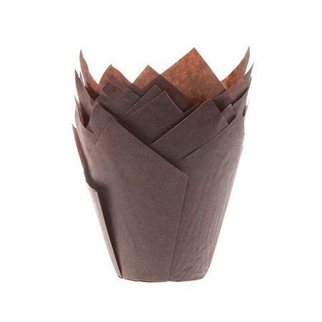 brązowe papilotki tulipan do klasycznych muffinek - Cukieteria.pl