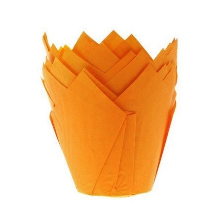 pomarańczowe papilotki tulipan do klasycznych muffinek - Cukieteria.pl
