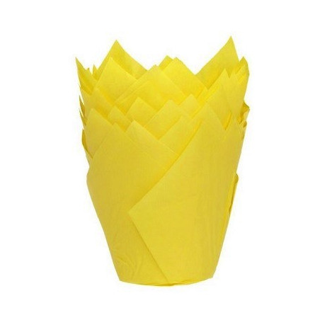 żółte papilotki tulipan do klasycznych muffinek - Cukieteria.pl