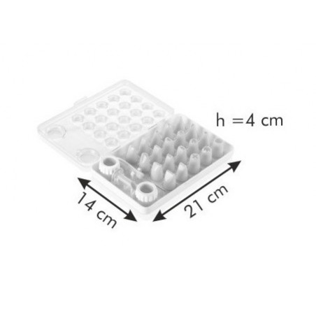 Zestaw 21 szt. tylek z tworzywa do dekoracji cukierniczych 630496 Delicia Tescoma