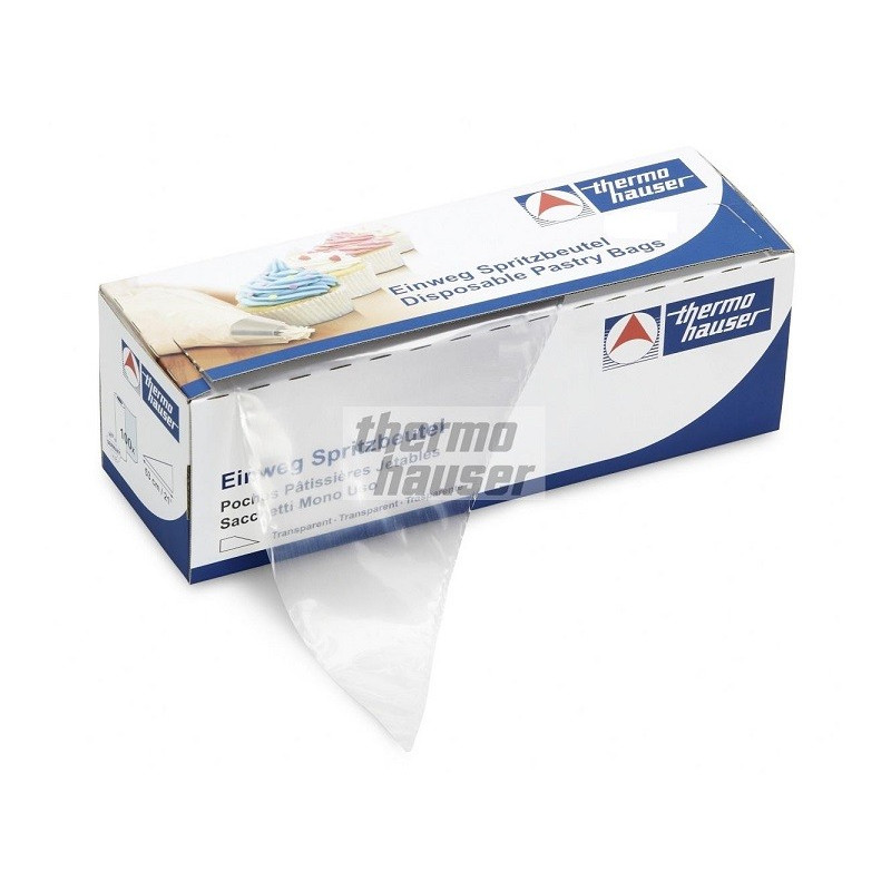 100 szt. Transparentne worki 55 cm x 120 µ cukiernicze jednorazowe 47300 Thermohauser 100 szt. Transparentne worki 55 cm x 120 µ cukiernicze jednorazowe 47300 Thermohauser