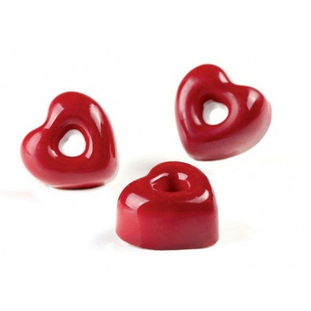 PC55 Serce Iconic Pavoni Italia - forma z poliwęglanu do pralin - dł. 29 x szer. 30 x wys. 16 mm / poj. 10 g x 21 pralin