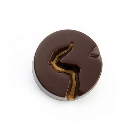 PC67 Koło Abyss Pavoni Italia - forma z poliwęglanu do pralin - śr. 33 x wys. 12.5 mm / poj. 10 g x 18 pralin