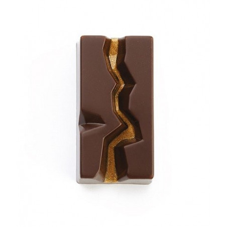 PC69 Prostokąt Abyss Pavoni Italia - forma z poliwęglanu do pralin - dł. 39 x szer. 20 x wys. 12.5 mm / poj. 10 g x 18 pralin