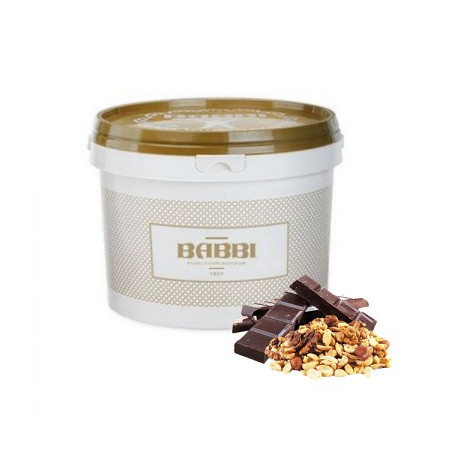 2,5kg VARIEGATO CIOCCOKROK FONDENTE pasta ciemna czekolada z kawałkami orzechów 12493 BABBI