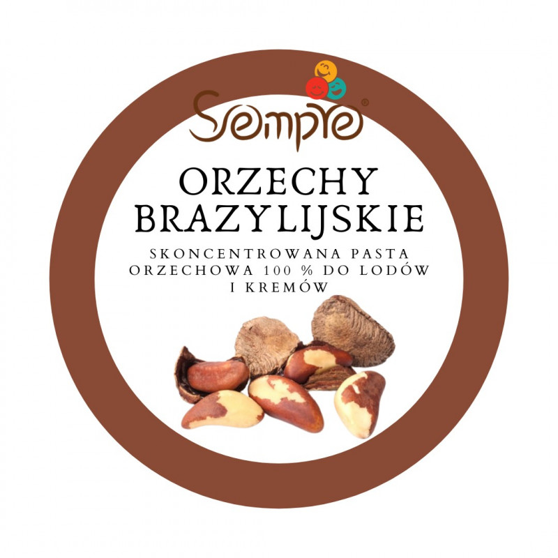 250g ORZECHY BRAZYLIJSKIE skoncentrowana pasta 100% do lodów i kremów Sempre 250g ORZECHY BRAZYLIJSKIE skoncentrowana pasta 100% do lodów i kremów Sempre