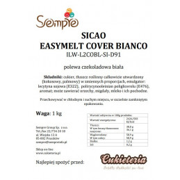 1kg EASYMELT COVER BLANCO polewa na bazie białej czekolady ILW-L2COBL-SI-D91 SICAO